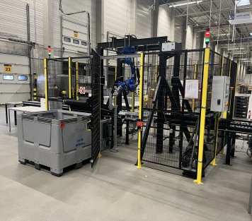 Robotizované pracoviště pro automatizaci logistických procesů implementované společností KODYS.